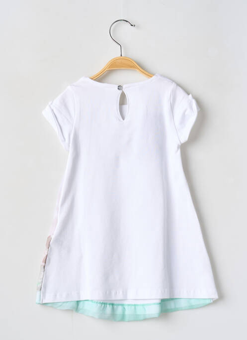 Robe mi-longue blanc MAYORAL pour fille