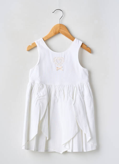 Robe mi-longue blanc TAPIOCA pour fille