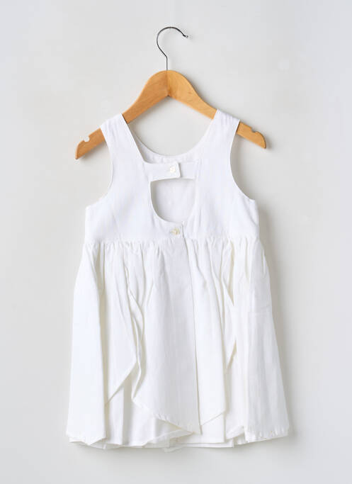 Robe mi-longue blanc TAPIOCA pour fille