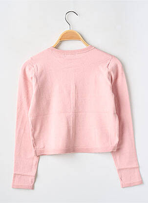Gilet manches longues col rond rose MAYORAL fille