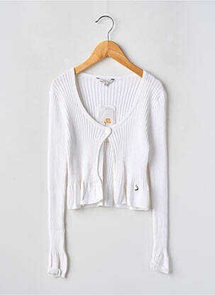Gilet manches longues maille fine blanc MAYORAL fille