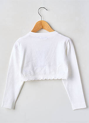 Gilet manches longues maille fine blanc MAYORAL fille