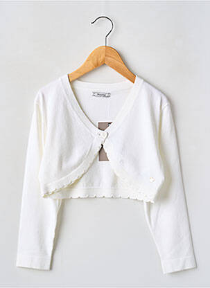 Gilet manches longues maille fine beige MAYORAL fille