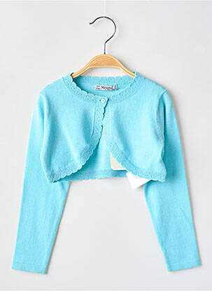 Gilet manches longues col rond bleu MAYORAL fille