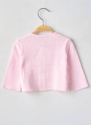 Gilet manches longues maille souple et aérée rose LAPIN BLEU fille