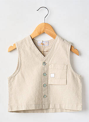 Gilet sans manche coupe droite beige BERLINGOT garcon