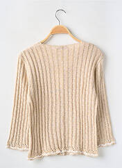 Gilet manches longues beige POMME FRAMBOISE pour fille seconde vue