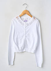 Gilet manches longues blanc COUDEMAIL pour fille seconde vue