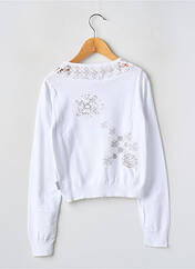 Gilet manches longues blanc COUDEMAIL pour fille seconde vue