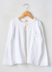 Gilet manches longues blanc TAPIOCA pour fille seconde vue