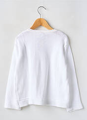 Gilet manches longues blanc TAPIOCA pour fille seconde vue