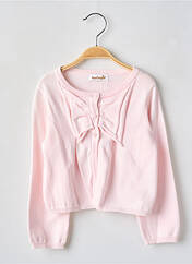 Gilet manches longues rose BERLINGOT pour fille seconde vue