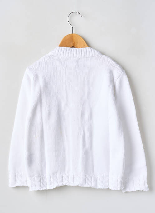 Gilet manches longues fermeture boutonnée sur le devant blanc NOMAD KIDS BY TPKA garcon