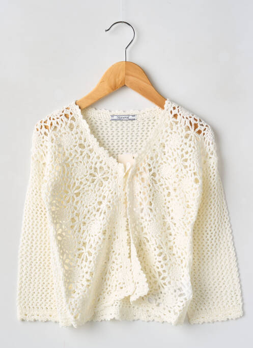 Gilet manches longues beige MAYORAL pour fille