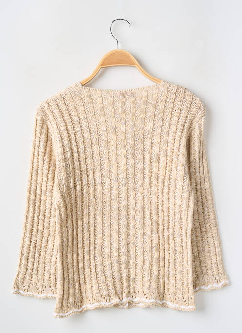 Gilet manches longues beige POMME FRAMBOISE pour fille