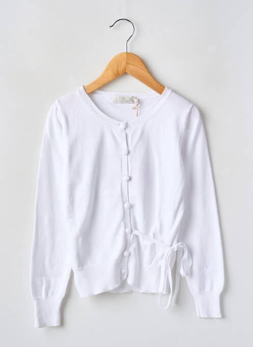 Gilet manches longues blanc CKS pour fille