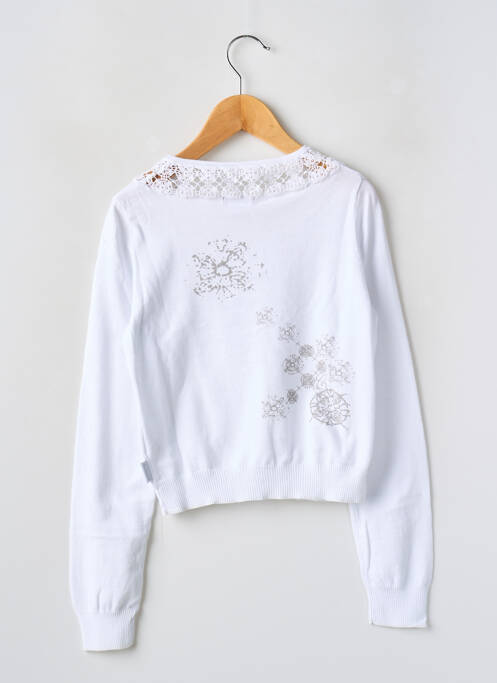 Gilet manches longues blanc COUDEMAIL pour fille