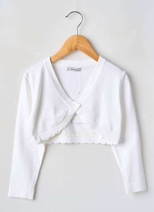 Gilet manches longues blanc MAYORAL pour fille