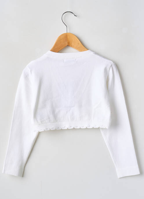 Gilet manches longues blanc MAYORAL pour fille