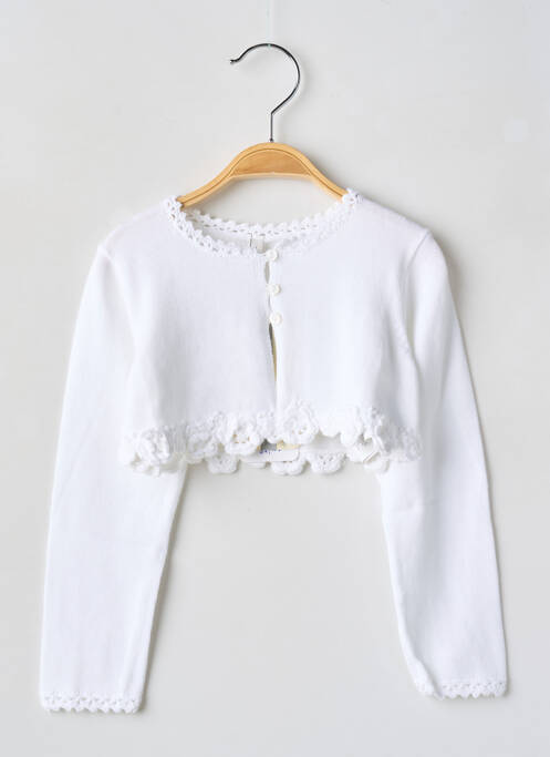 Gilet manches longues blanc MAYORAL pour fille