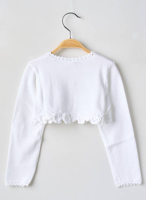 Gilet manches longues blanc MAYORAL pour fille