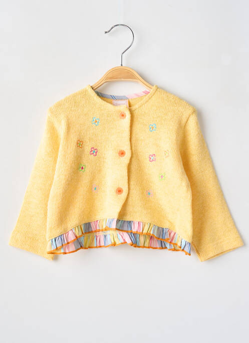 Gilet manches longues jaune TAPIOCA pour fille