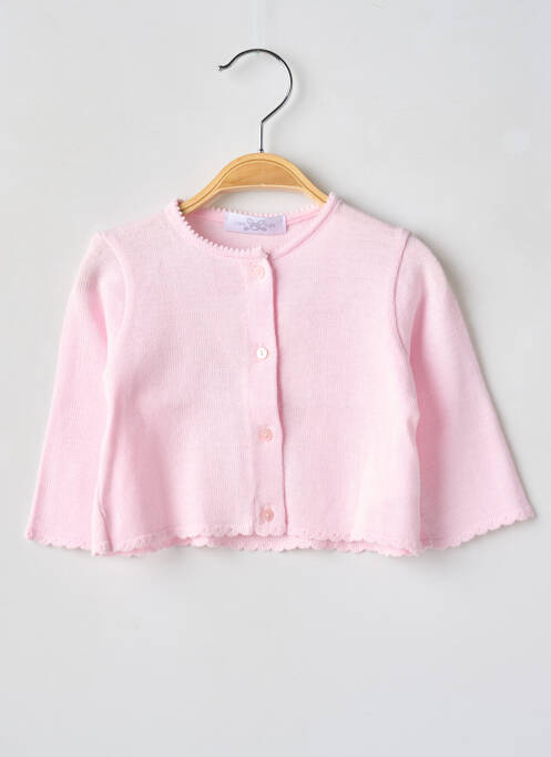 Gilet manches longues rose LAPIN BLEU pour fille