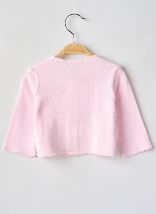 Gilet manches longues rose LAPIN BLEU pour fille