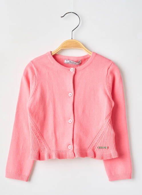 Gilet manches longues rose MAYORAL pour fille