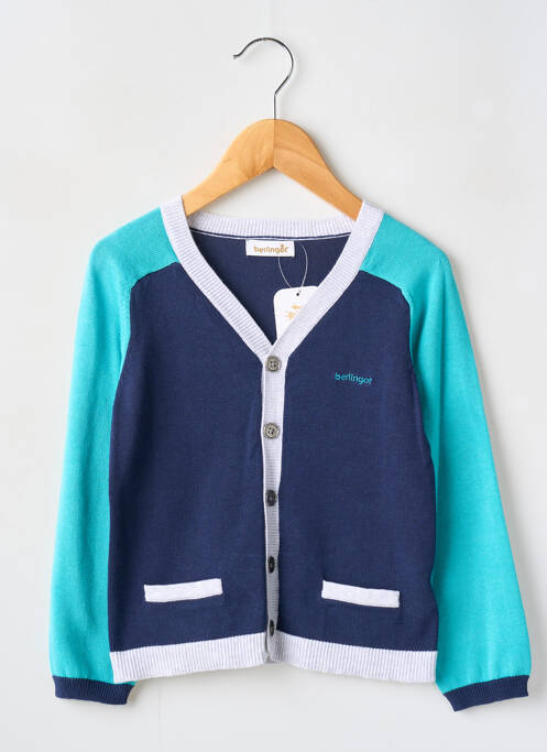 Gilet manches longues bleu BERLINGOT pour garçon