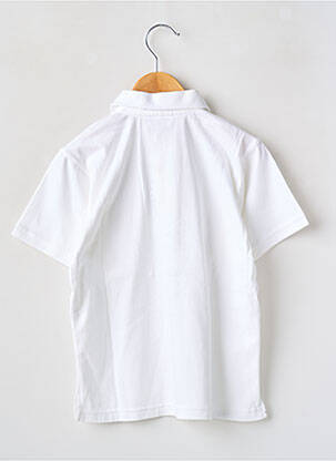 Polo stretch manches courtes blanc BFD CREATION garçon
