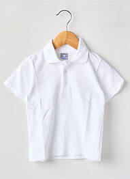 Polo stretch manches courtes blanc NEUTRO garcon