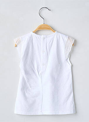 T-shirt coupe cintrée manches courtes blanc BERLINGOT fille