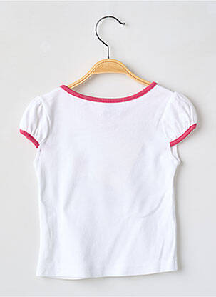 Polo coupe droite manches courtes blanc COUDEMAIL fille