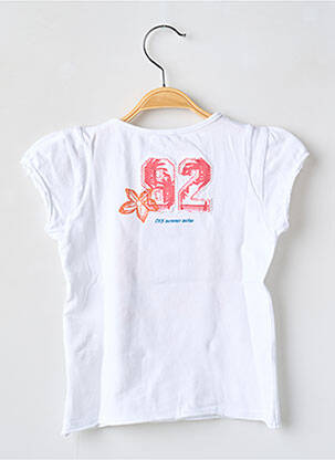 T-shirt coupe cintrée manches courtes blanc CKS fille