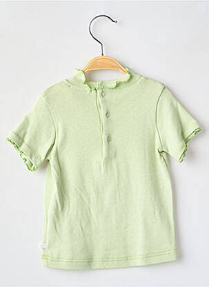 T-shirt coupe cintrée manches courtes vert COUDEMAIL fille