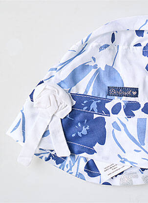 Chapeau imprimé fleurs bleu BERLINGOT fille