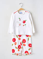 Ensemble pantalon blanc LAPIN BLEU pour fille seconde vue