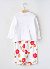 Ensemble pantalon blanc LAPIN BLEU pour fille seconde vue