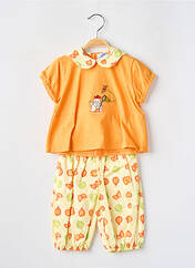 Ensemble pantalon orange LAPIN BLEU pour fille seconde vue
