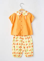 Ensemble pantalon orange LAPIN BLEU pour fille seconde vue