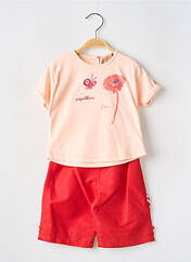 Ensemble rouge P'TITES CANAILLES pour fille seconde vue