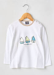 T-shirt blanc ELLE EST OU LA MER pour garçon seconde vue