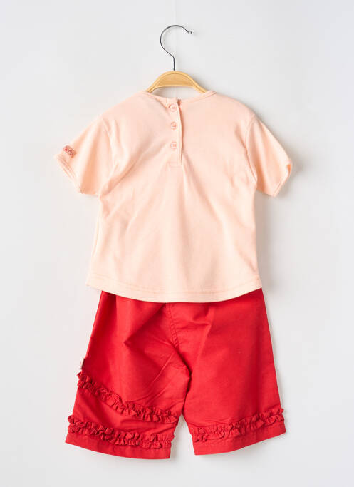 Ensemble taille normale rouge P'TITES CANAILLES fille