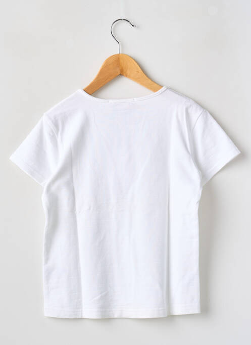 T-shirt coupe cintrée manches courtes blanc POMME FRAMBOISE fille