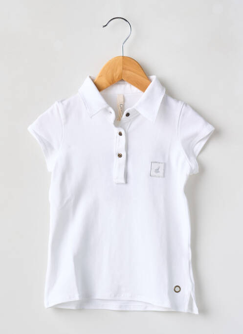 Polo blanc CLUB OCEAN SPIRIT pour fille