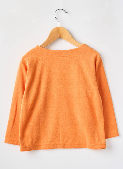 Sweat-shirt orange LES BÉBÉS DE TAPIOCA pour fille