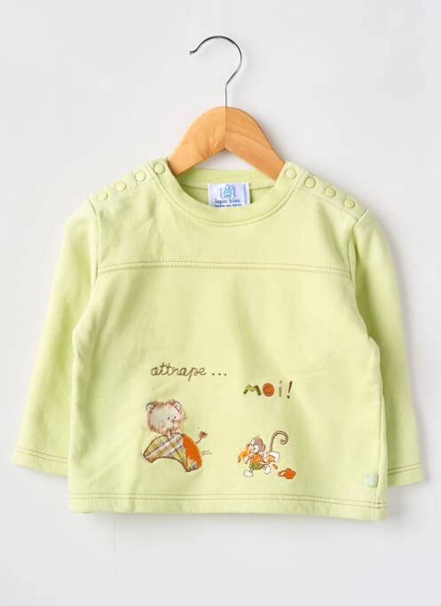 Sweat-shirt vert LAPIN BLEU pour garçon