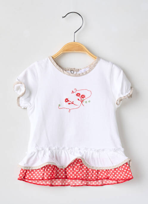 T-shirt blanc COUDEMAIL pour fille