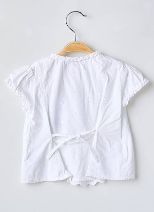 Tunique manches courtes blanc POMME FRAMBOISE fille